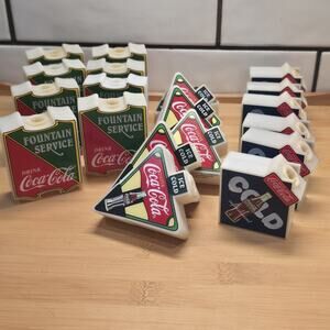 20 Vintage Blow Mold Coca-Cola String Light Covers Mixed Advertising Signs
